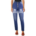 Jolly Roger Pirate Women's Jeans (Front Printing) Made In USA Ships to USA Only