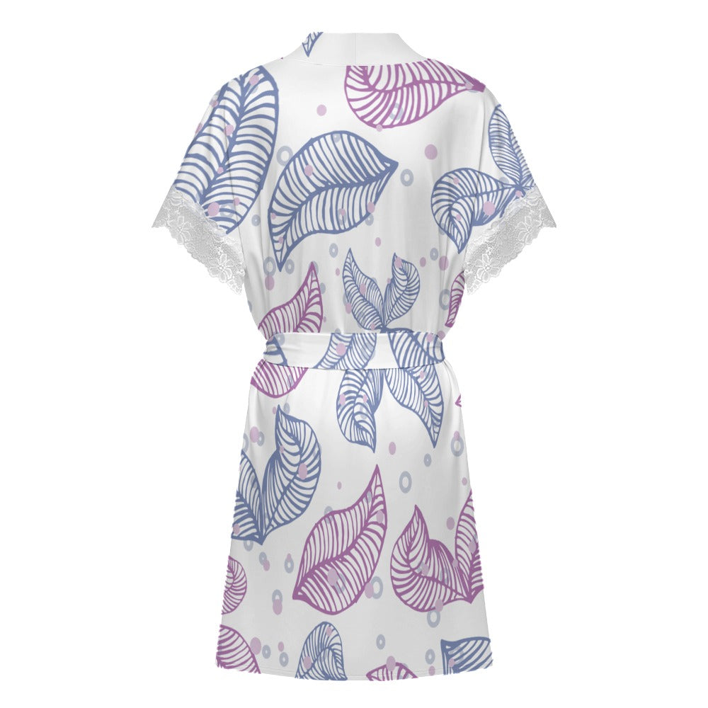 Women's Lace-Trimmed Kimono Robe Collection