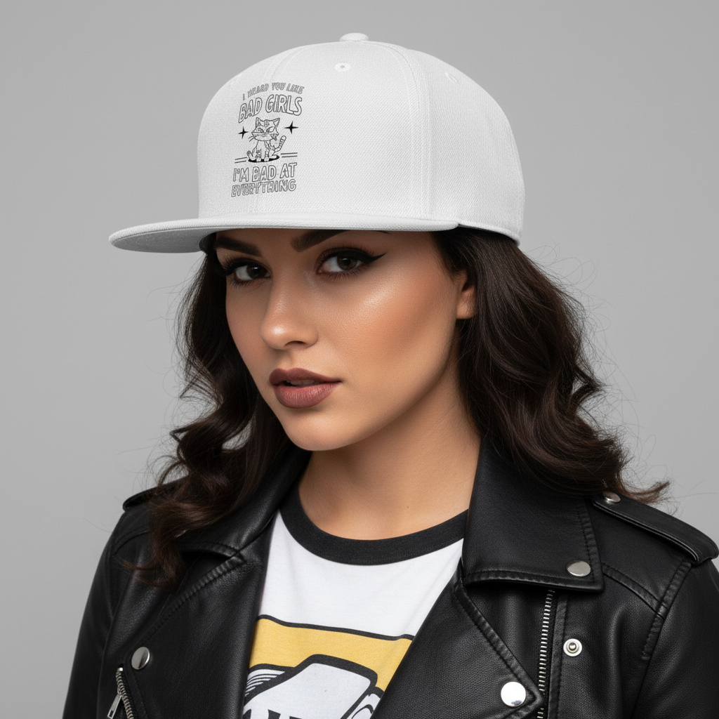 Bad Girls Cat Snapback Studio Mockup 4