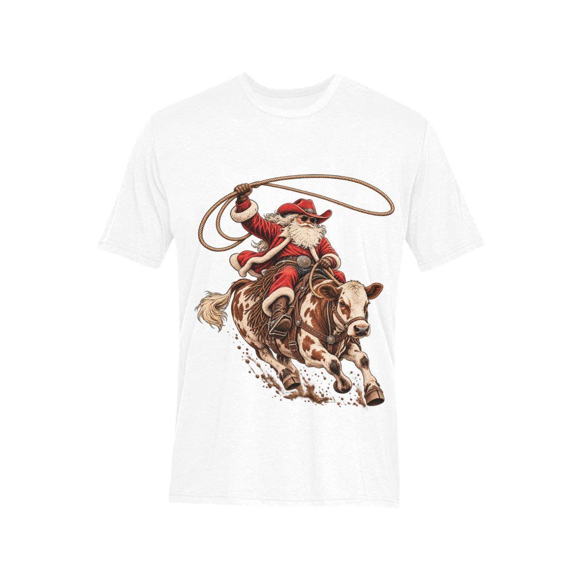 Cowboy Santa Rodeo Christmas Shirt Men’s Western Holiday Graphic