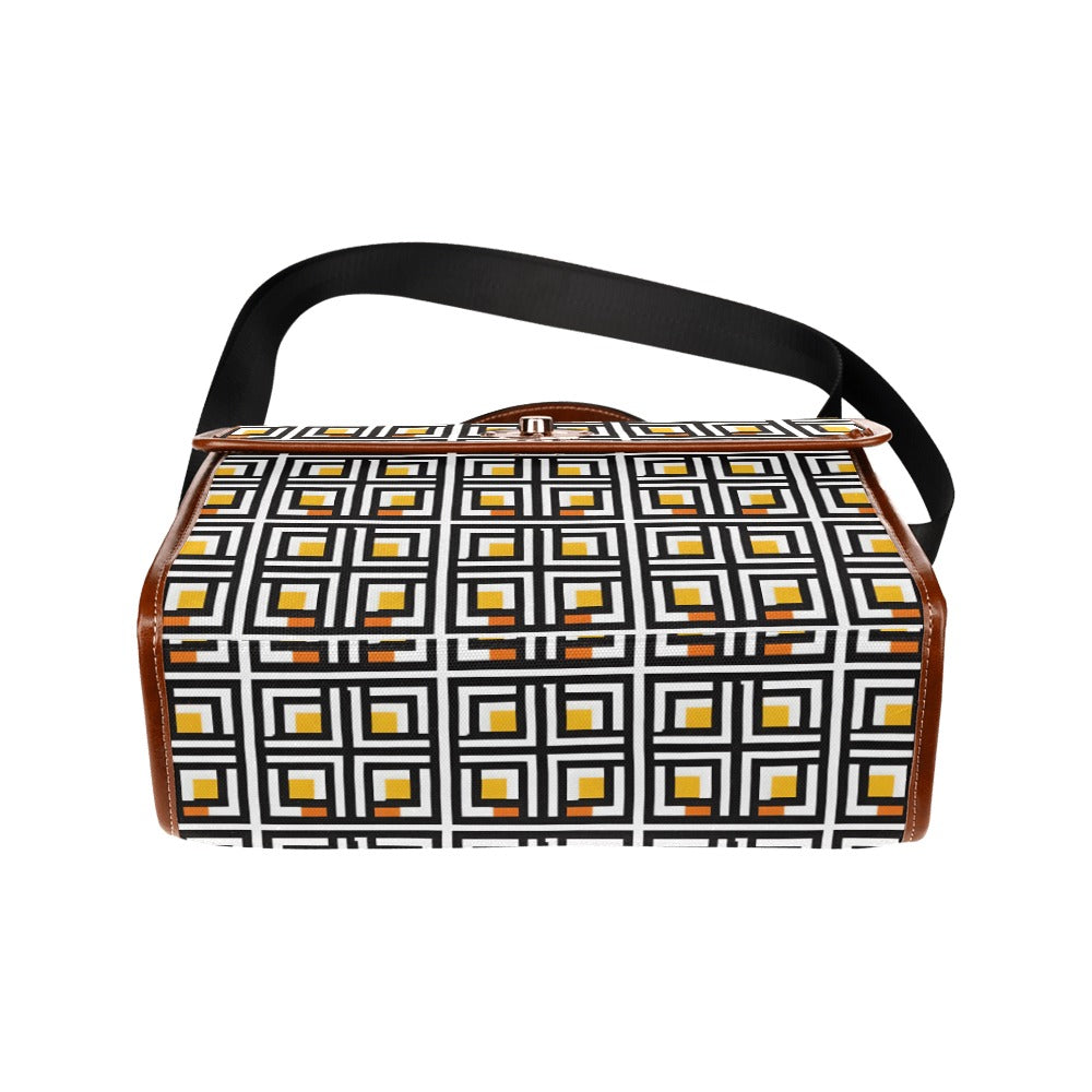 Vintage Elite Society Collection | Geometric Satchel Bag