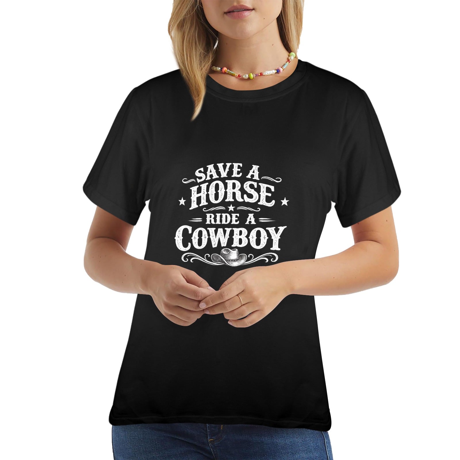 Women's Save A Horse T-Shirt  （Made in USA，Ships to USA Only）