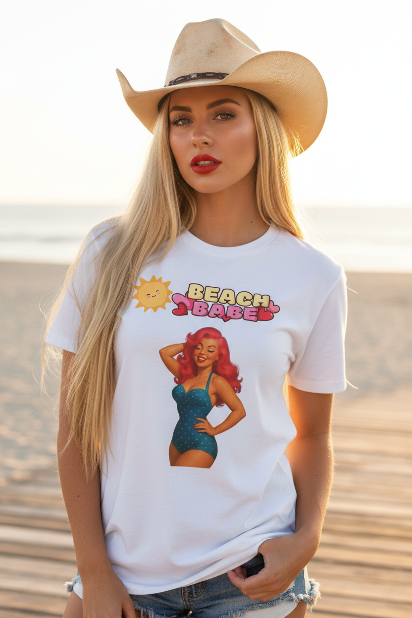 Beach Babe Blonde Cowgirl Mockup v2