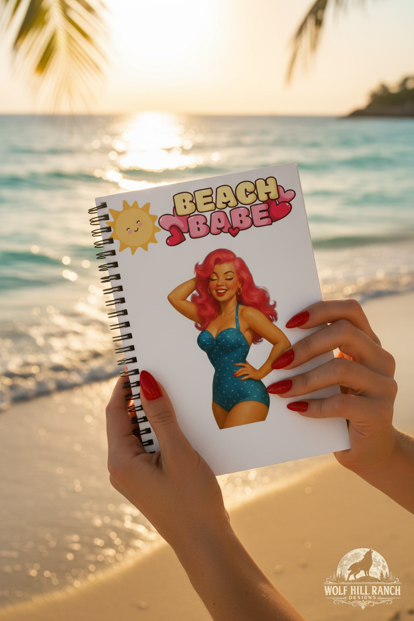 Beach Babe - Long Red Nails Holding