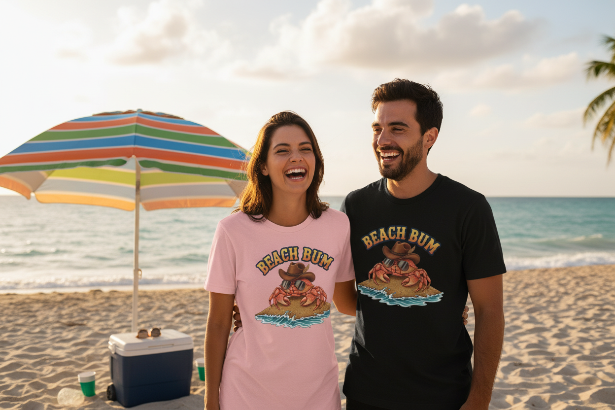 Beach Bum Crab - Pink & Black