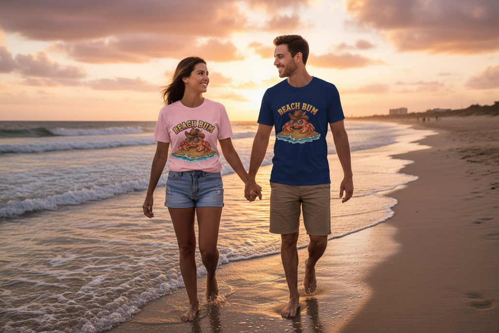 Beach Bum Crab - Pink & Navy