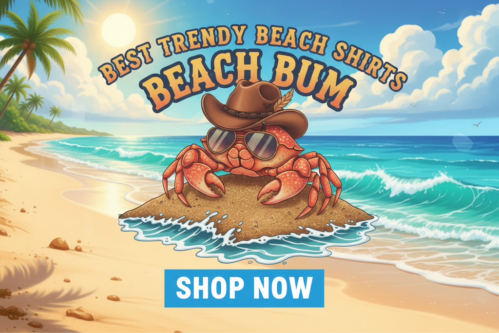 Beach Bum Crab - Shop Now Best Trendy Beach Shirts