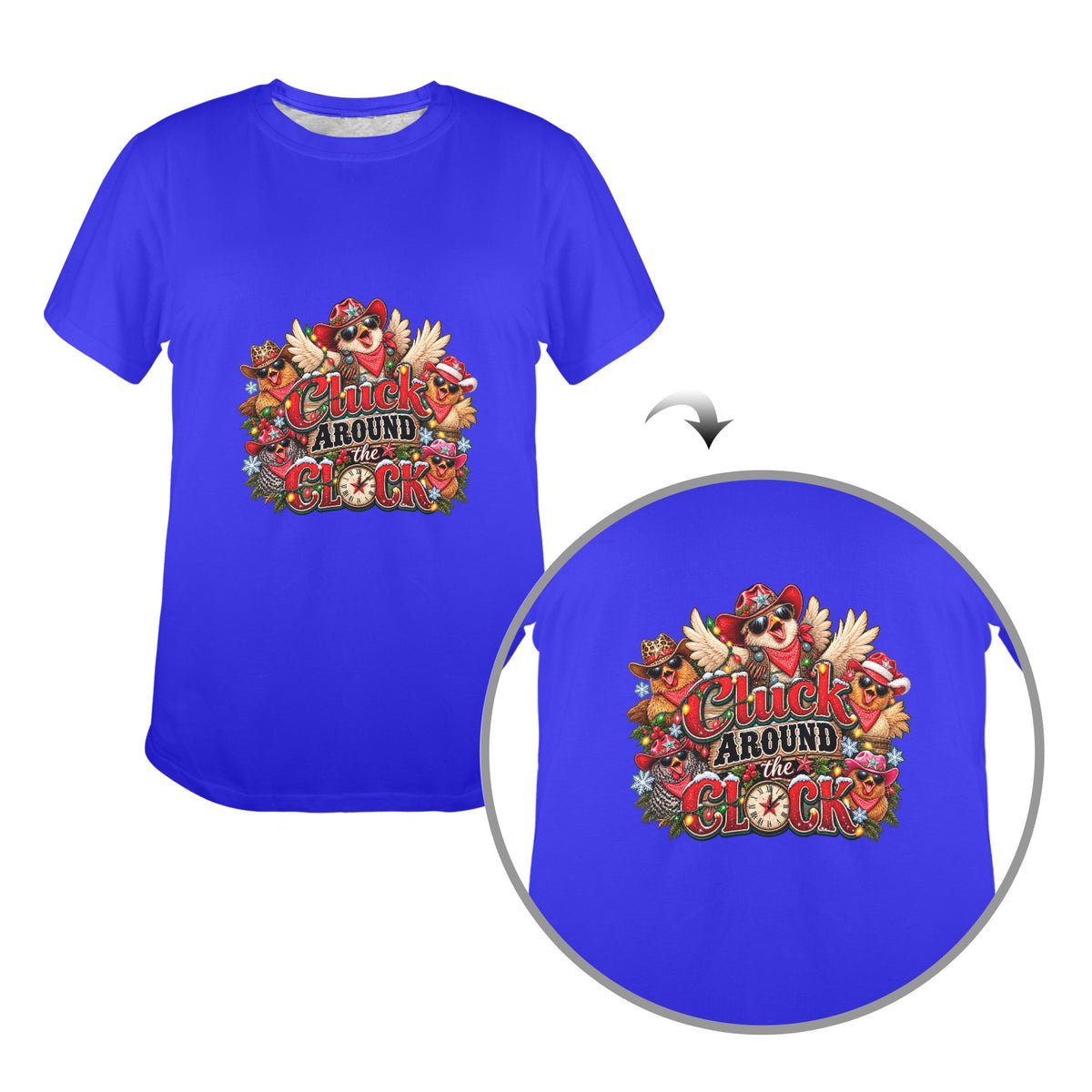 Cluck Around the Clock Women’s Christmas T-Shirt