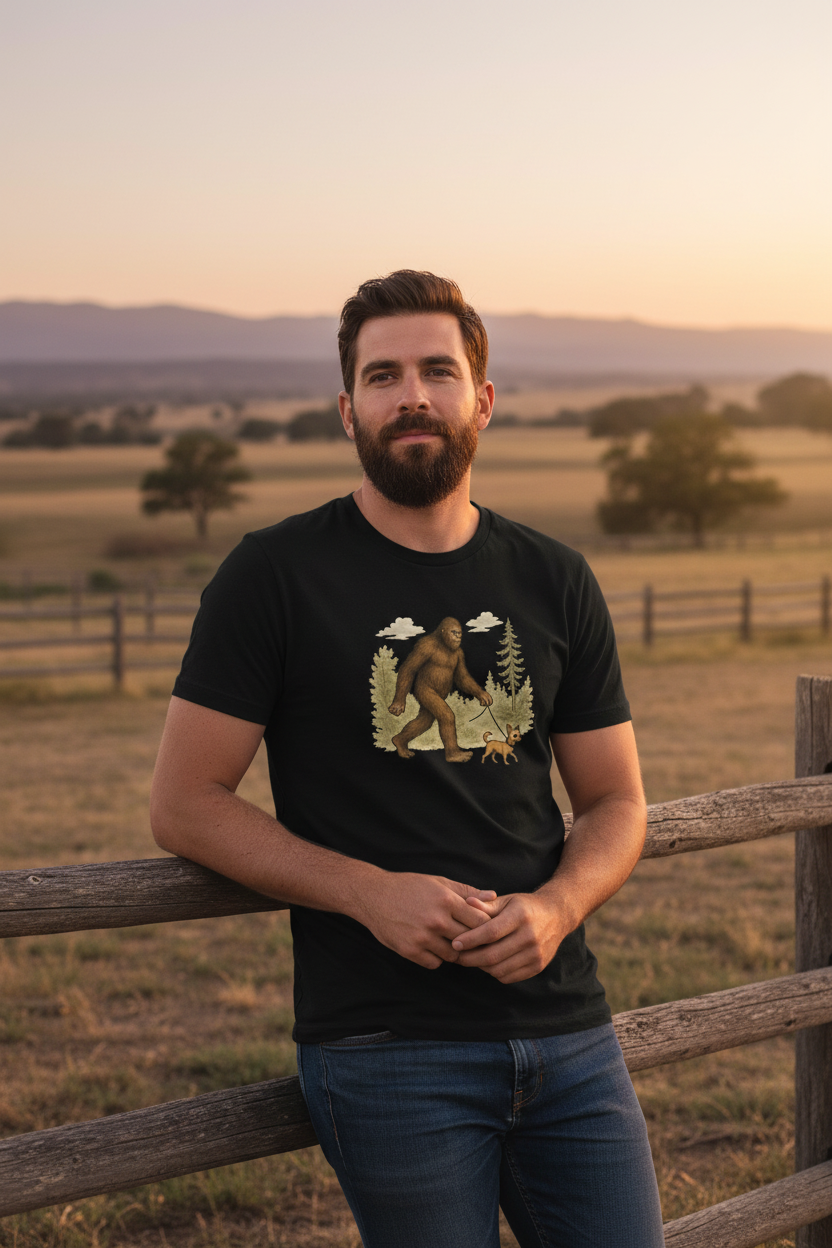 Bigfoot & Chi Black Tee - Ranch