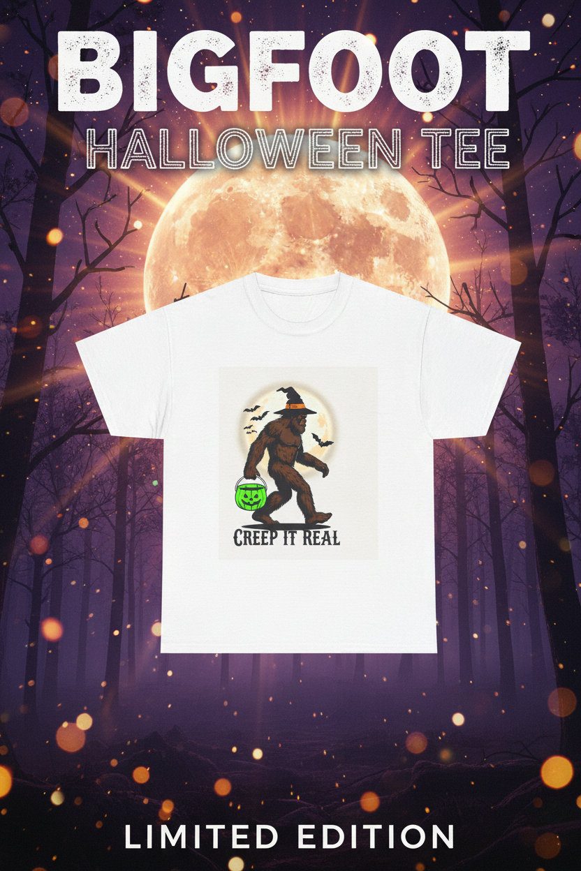Bigfoot Halloween Tee poster art with effects