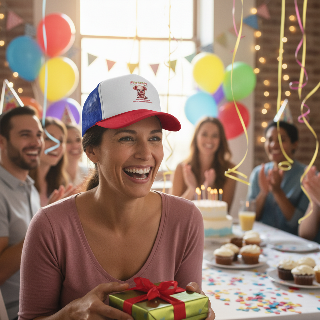 Birthday Pig Hat Mockup 1