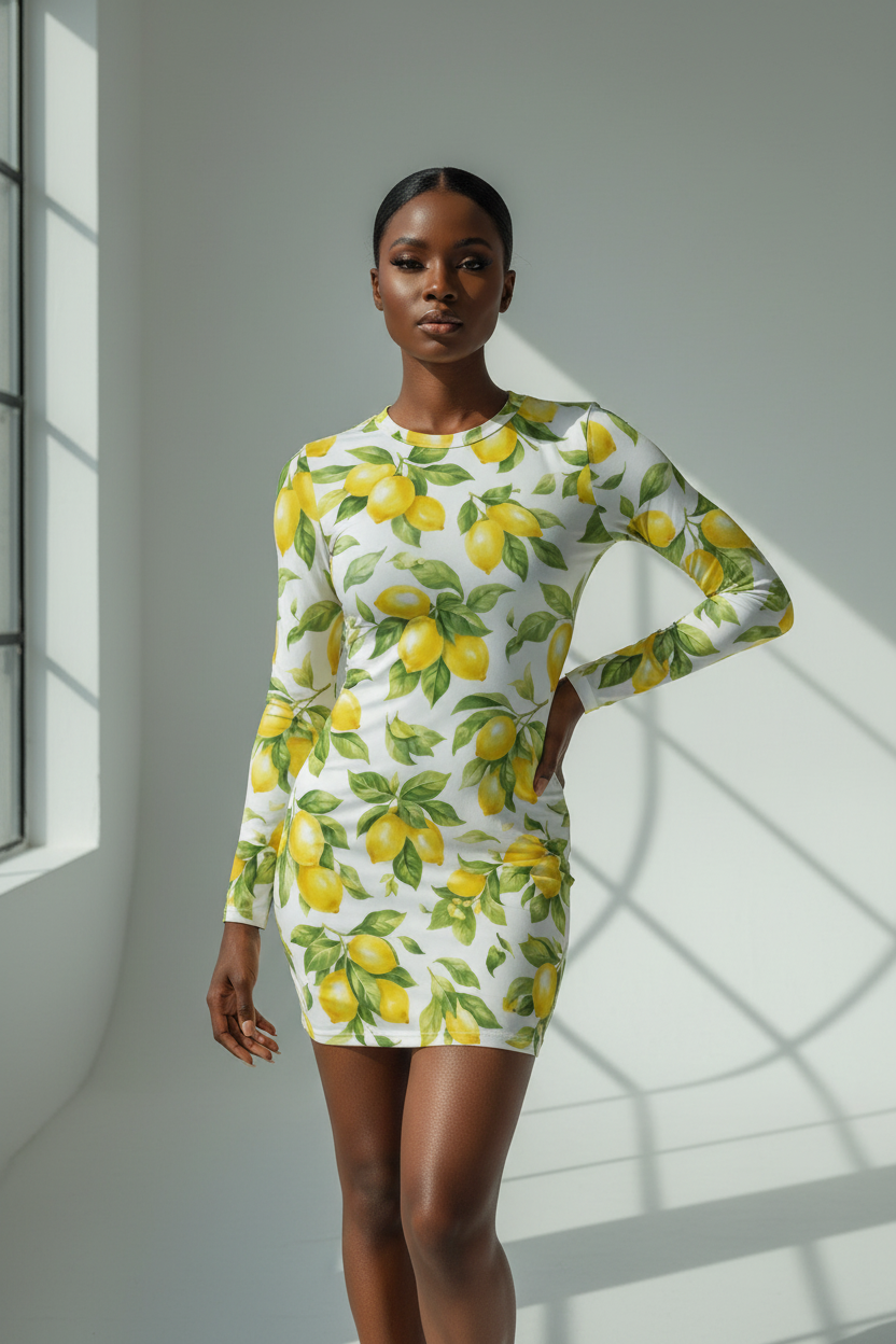 Black model front studio