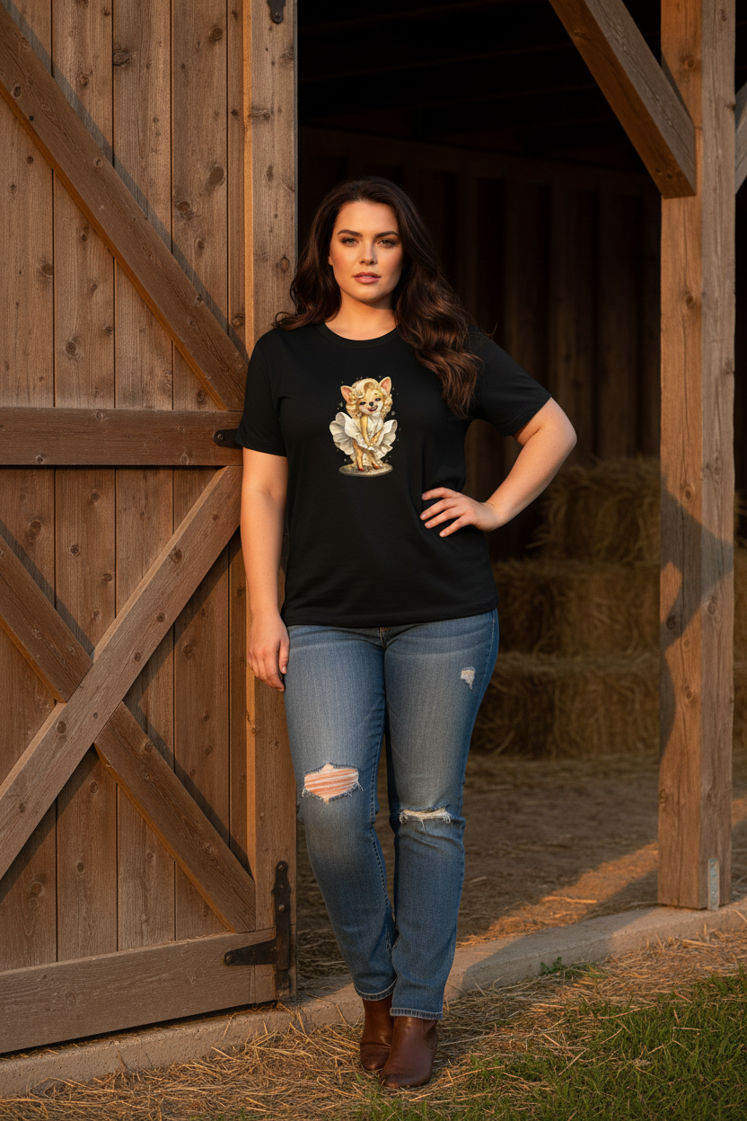 Black Tee Woman Barn