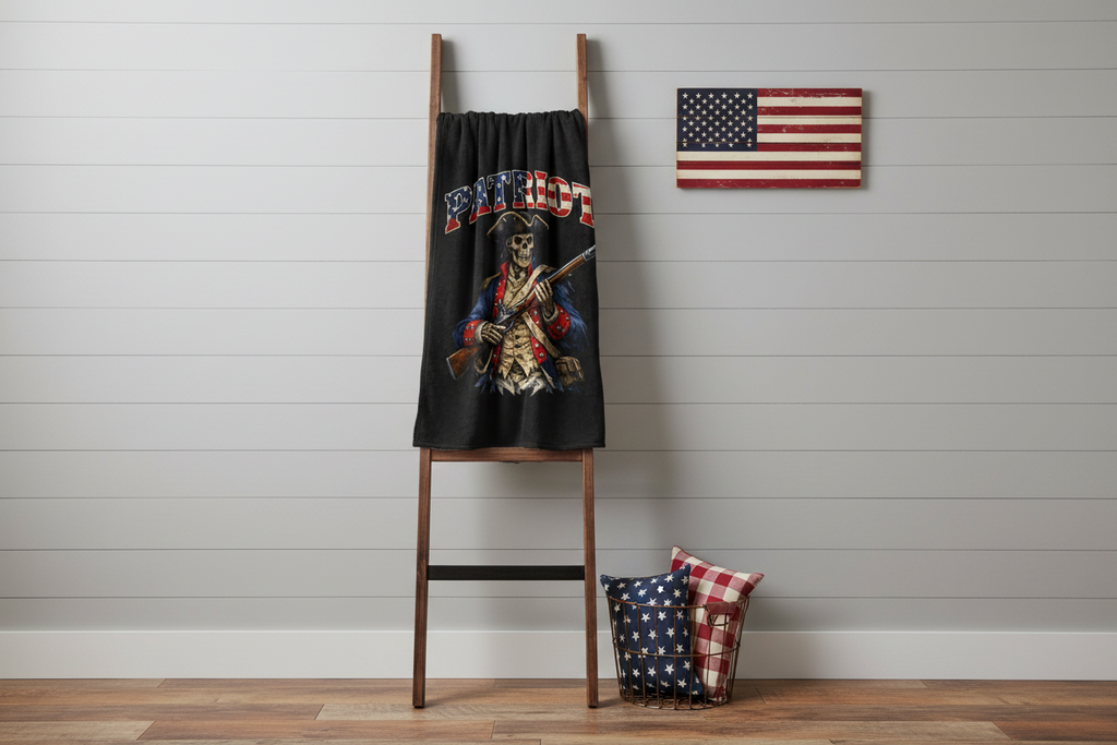 Blanket on Decorative Ladder
