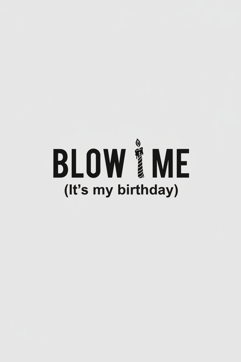 Blow Me It's My Birthday Clean Poster