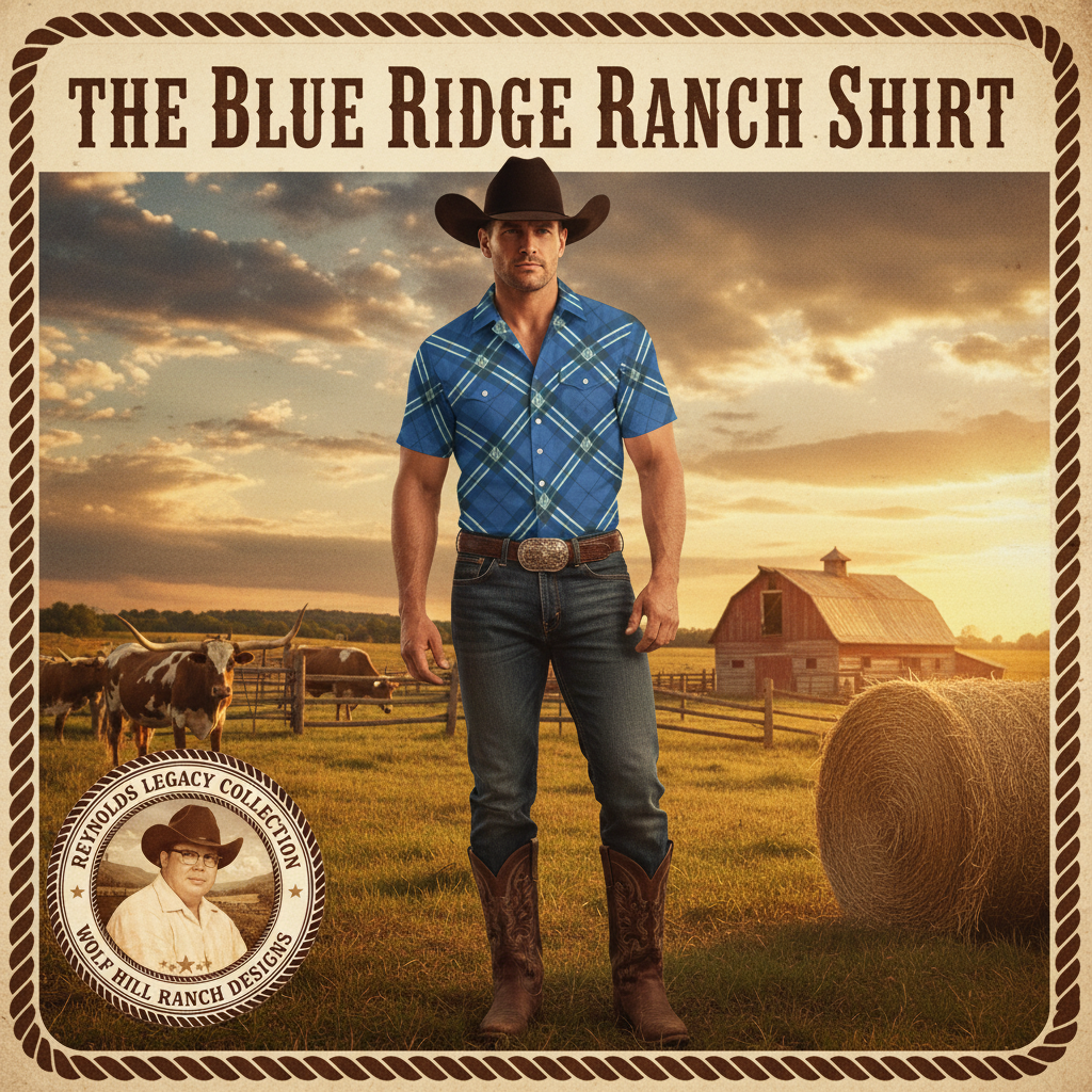 Blue Ridge Ranch Shirt Ad Large Sharp Badge