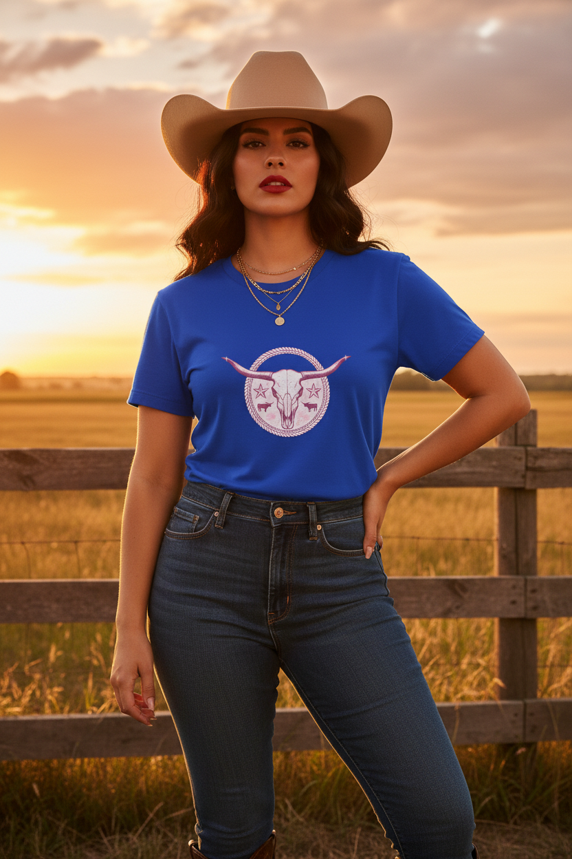 Blush Longhorn Blue - Color Match