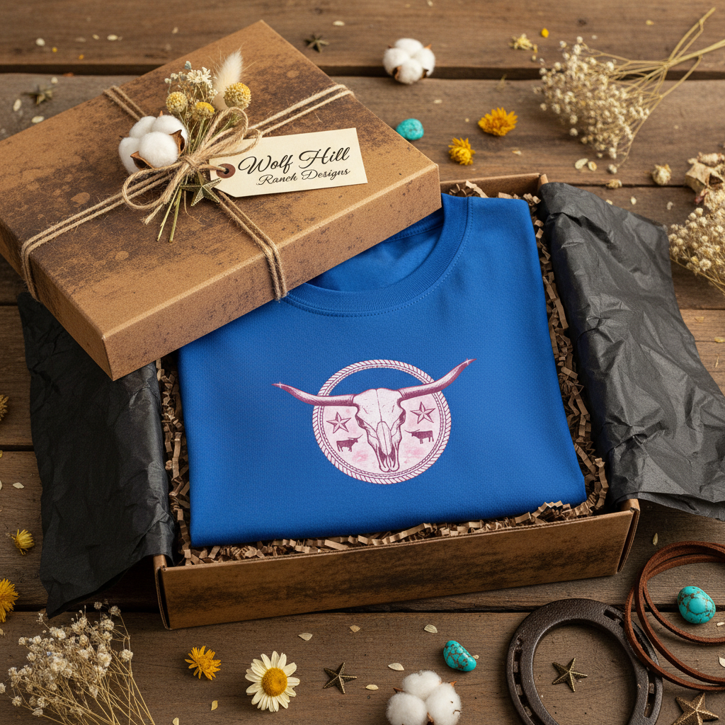 Blush Longhorn - Western Gift Box