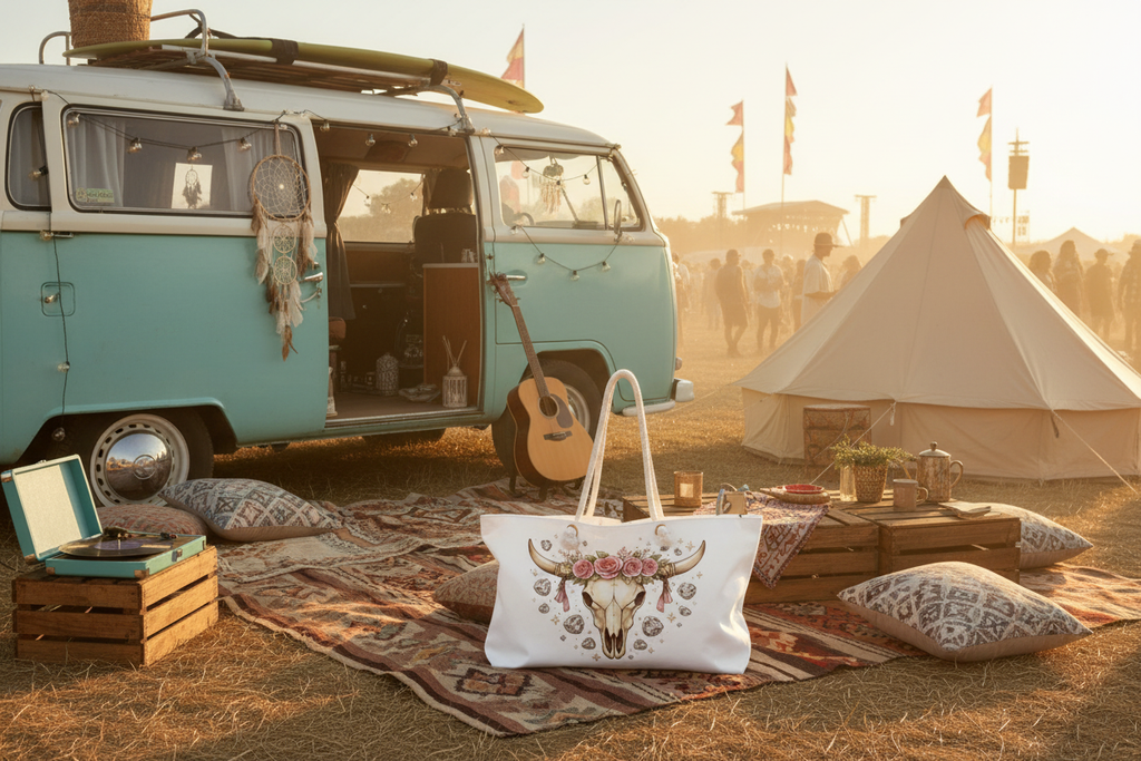 Boho Cow Skull Weekender - Festival