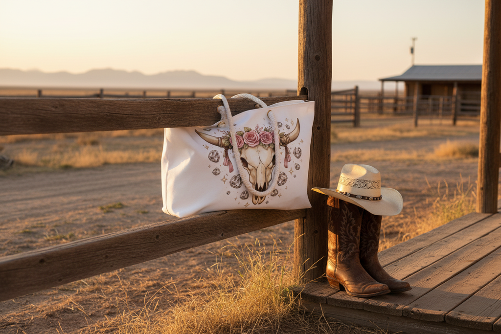 Boho Cow Skull Weekender - Ranch