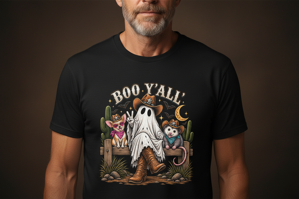 Boo Y'All Tee Close Up