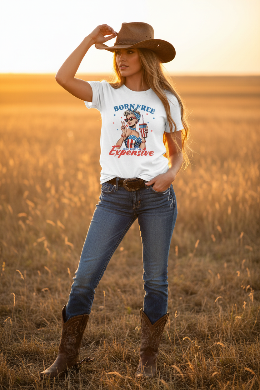 Born Free White Cowgirl Mockup