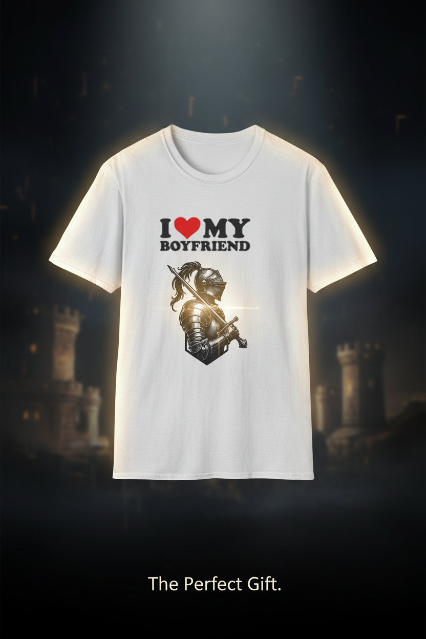 Boyfriend Knight in Shining Armor shirt ad poster