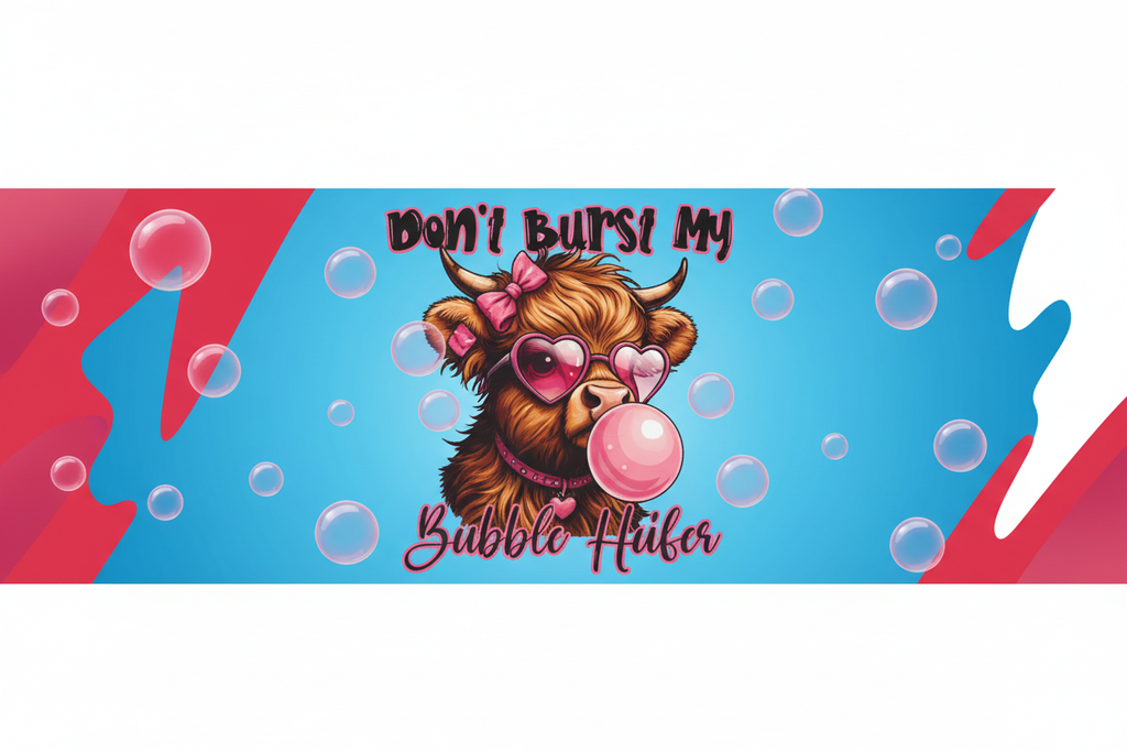 Bubblegum Cow Banner - Hat Style