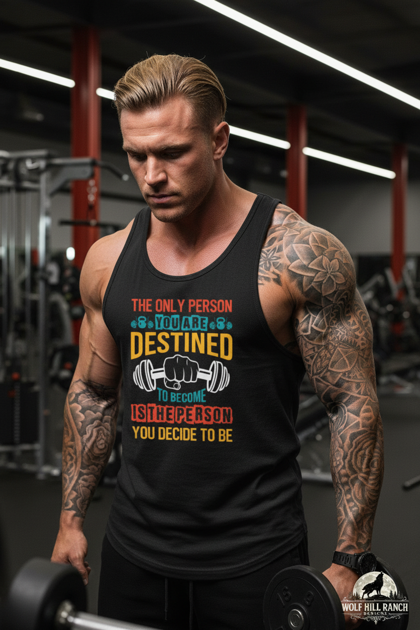 Built Tattooed Blonde Man - Lifting