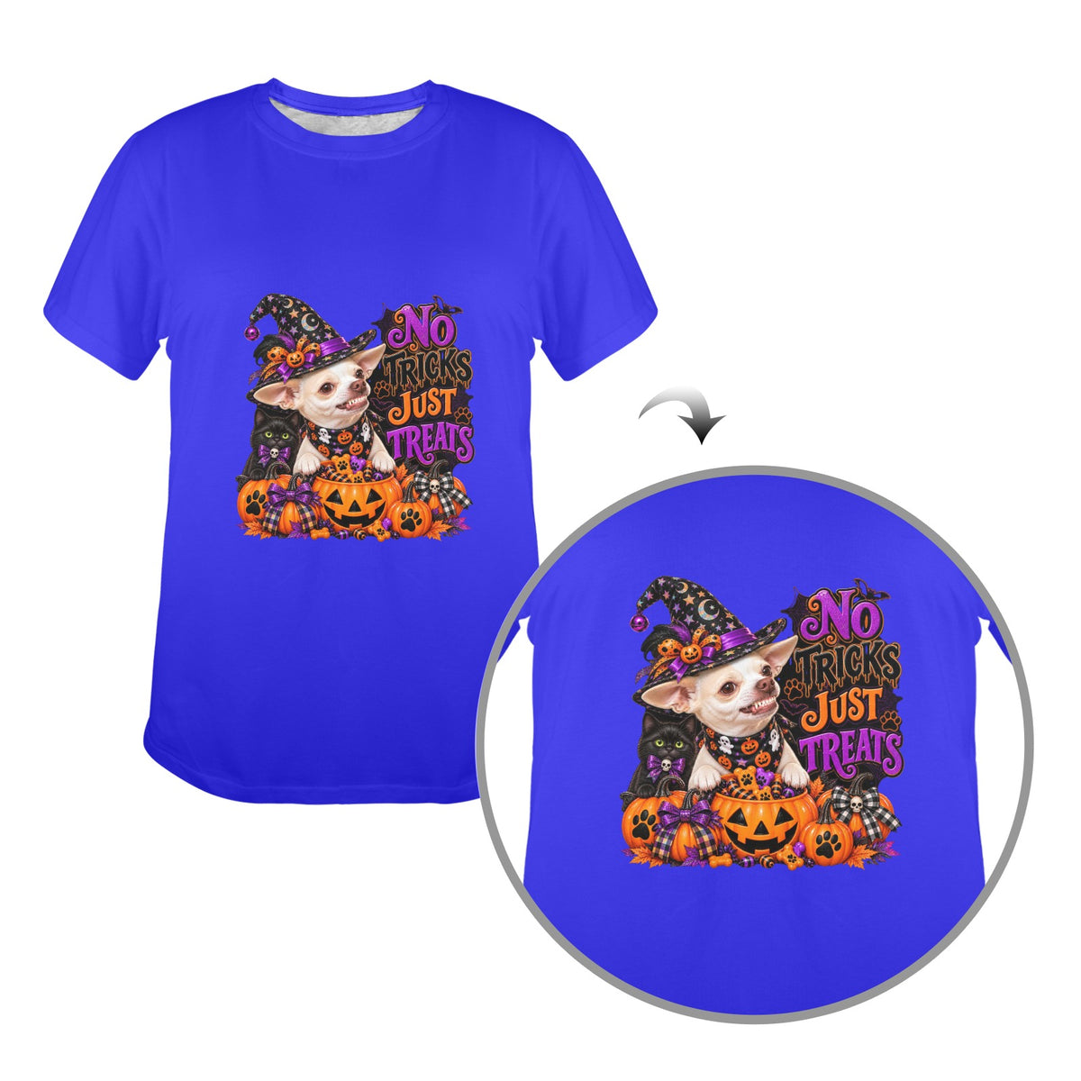 “Coco No Tricks Just Treats Halloween Tee ”Chihuahua