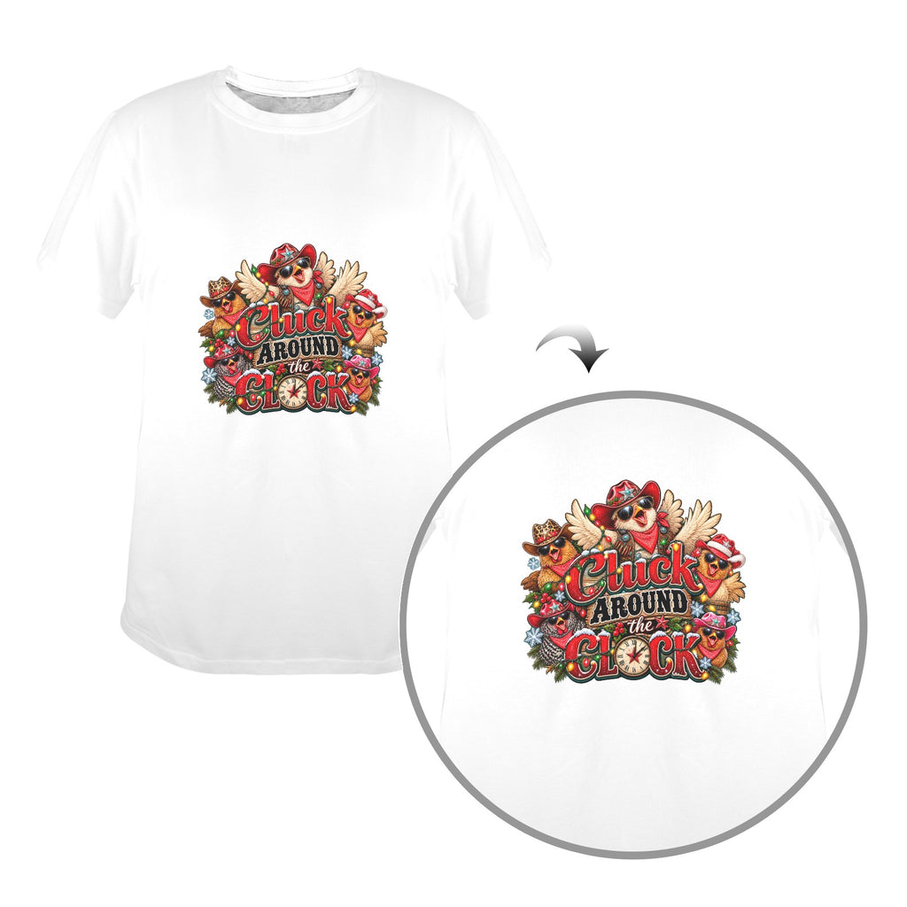 Cluck Around the Clock Women’s Christmas T-Shirt