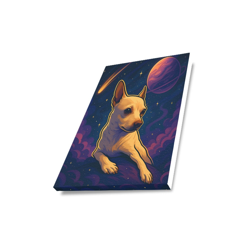 Coco the Star Traveler   Cosmic Coco Framed Canvas Print 11"x14"