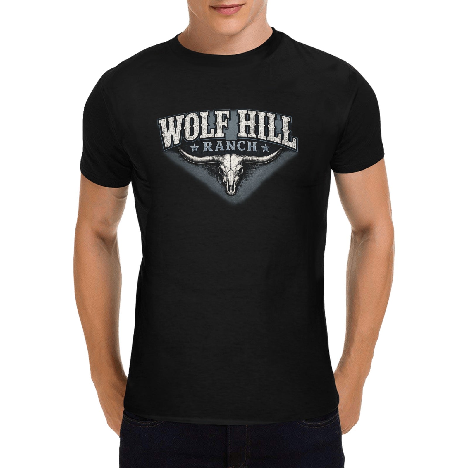 Wolf Hill Ranch Longhorn Skull Tee