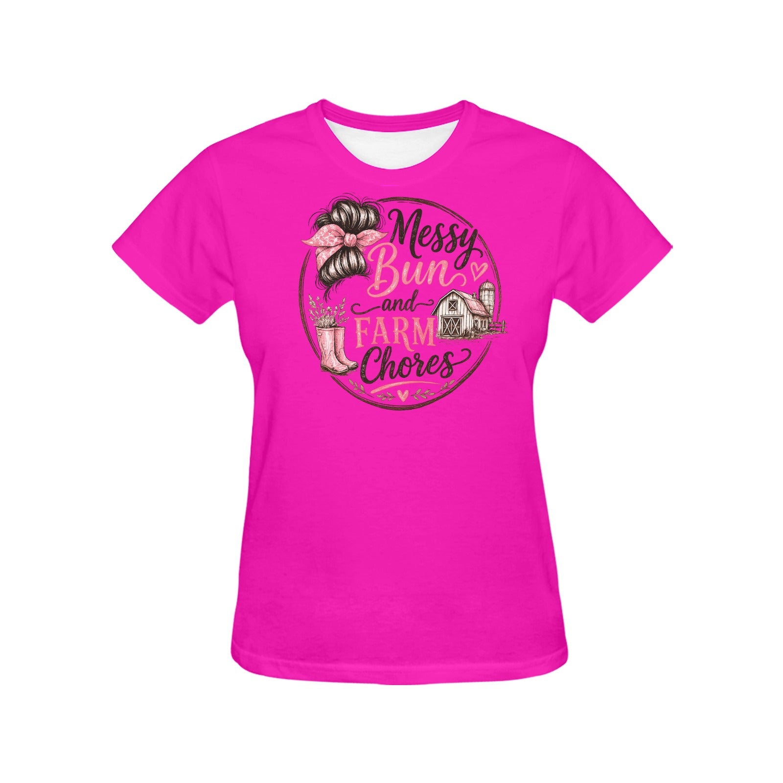 Women's Messy Bun T-shirt
