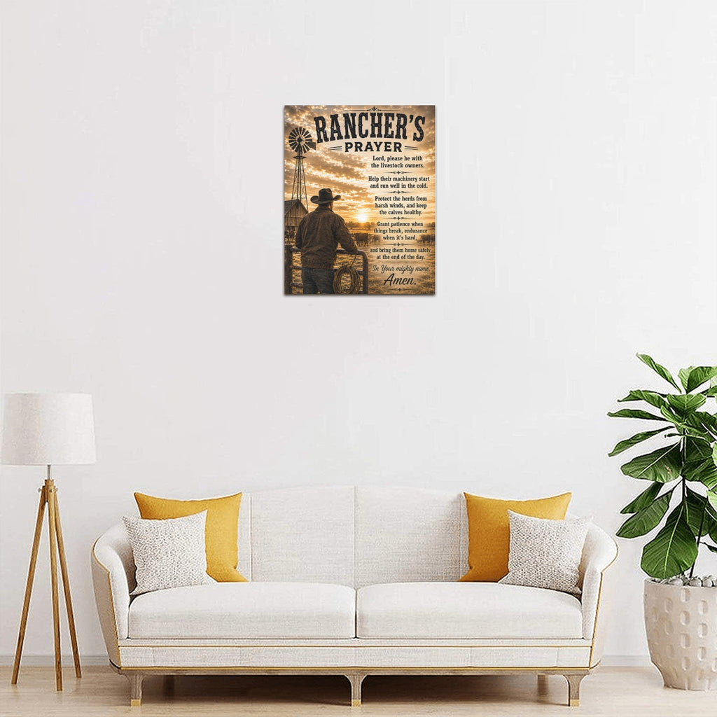 Ranchers Prayer Canvas Print 8" x10"(USA)