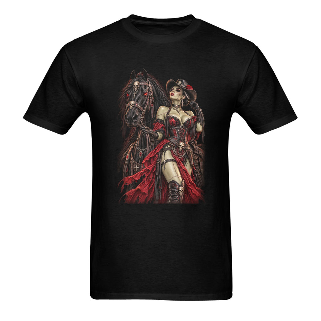 Dead West Cowgirl Dark Horse Unisex T-Shirt