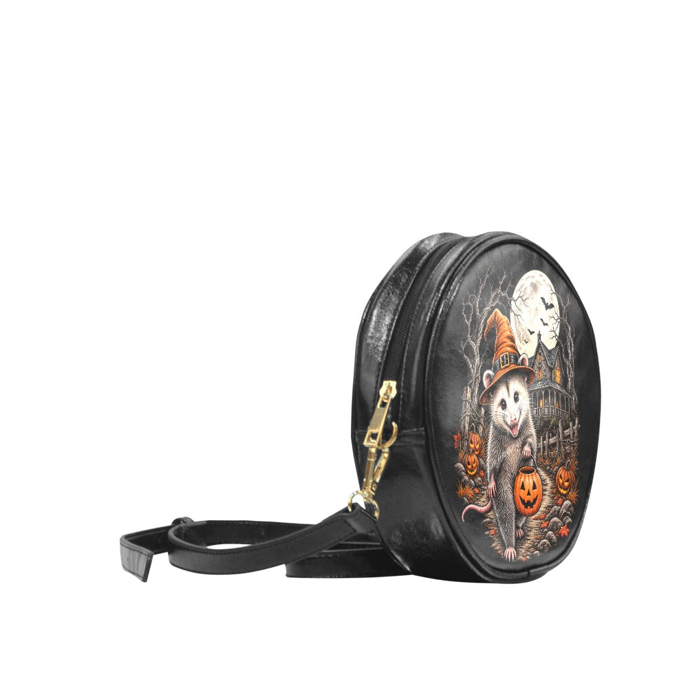 Pete’s Haunted Harvest   Halloween   Fashion  Round Messenger Bag