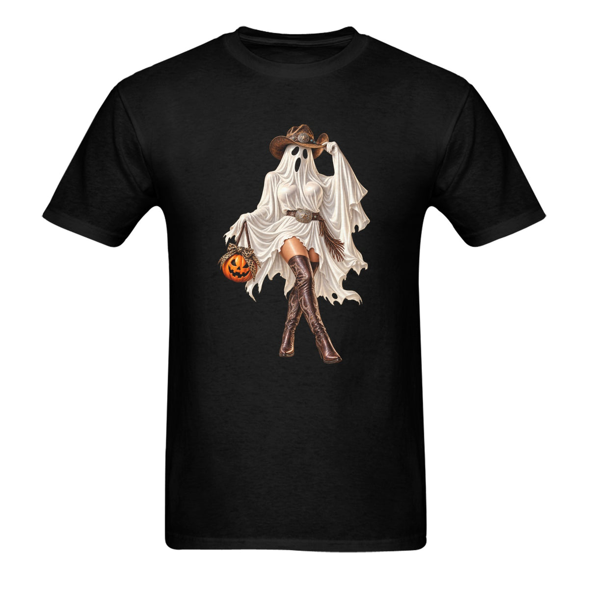 Boots & Boos Unisex Halloween Graphic Tee  Western Cowboy Cowgirl Spooky Shirt