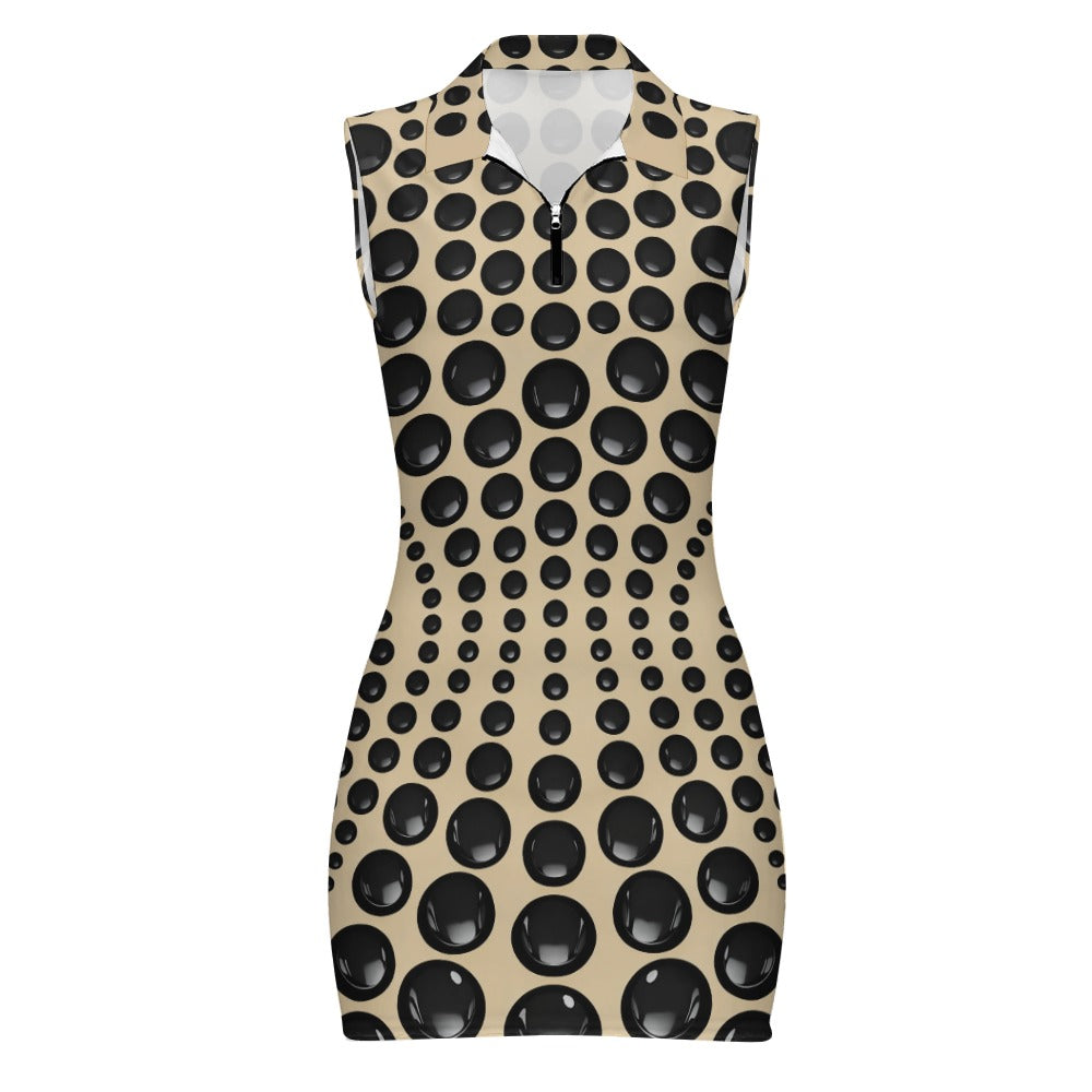 The Seductress Collection Sexy Short Sleeve Dress with Short Zipper