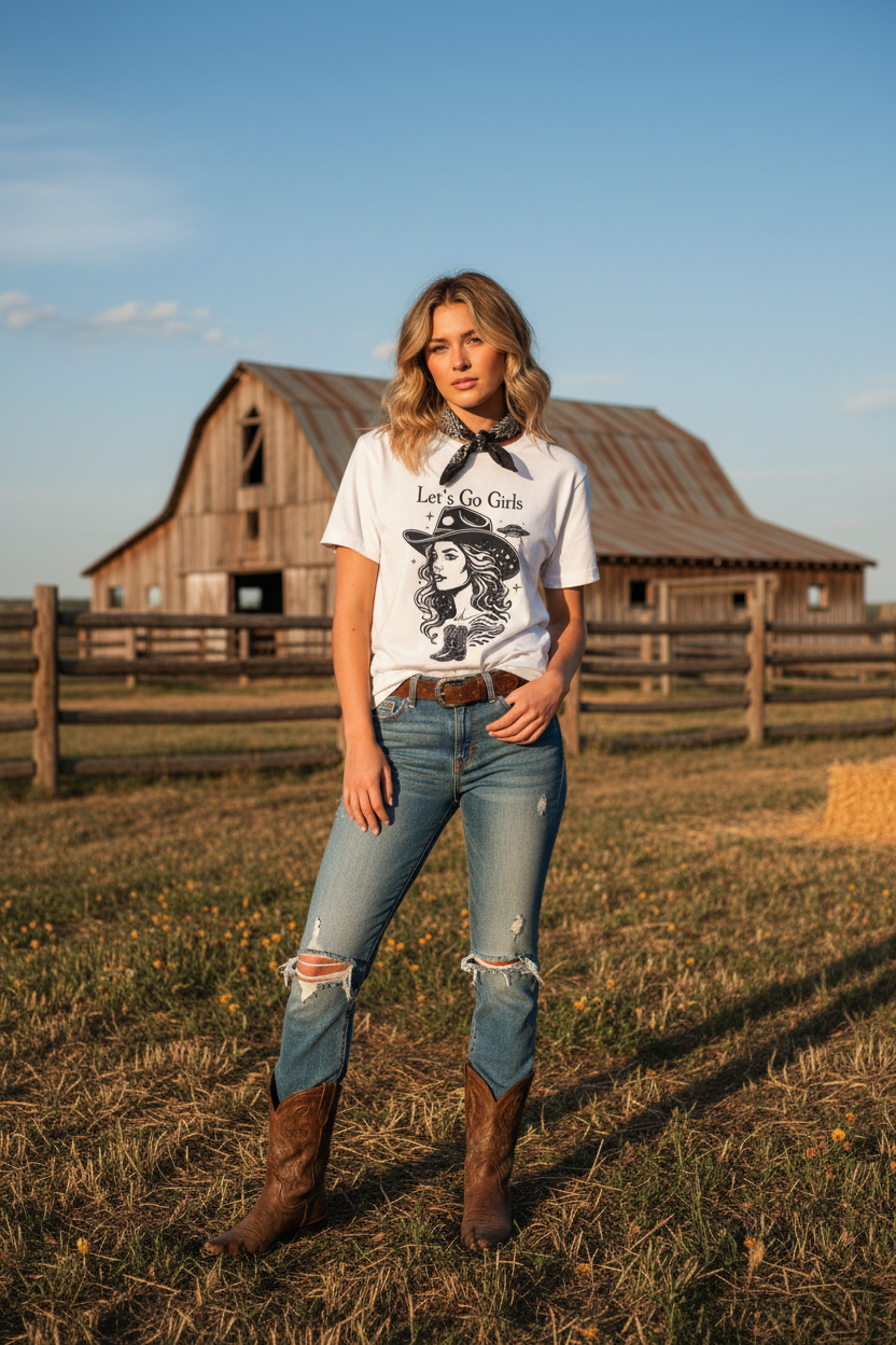 Calling All Cowgirls Blonde Cowgirl Mockup Alternative
