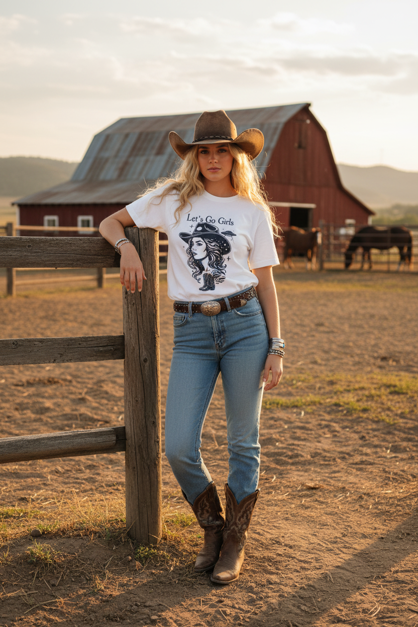 Calling All Cowgirls Blonde Cowgirl Mockup