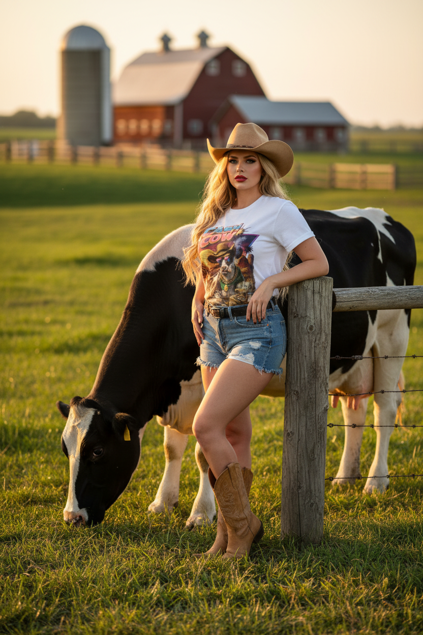 Cash Cow - Cowgirl Ranch Mockup