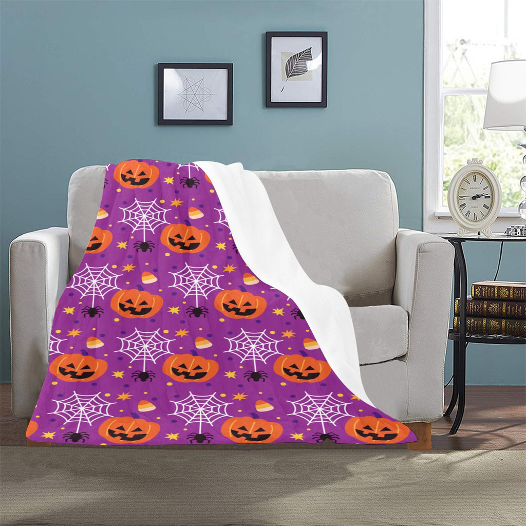 Spooky Web Halloween Throw Blanket