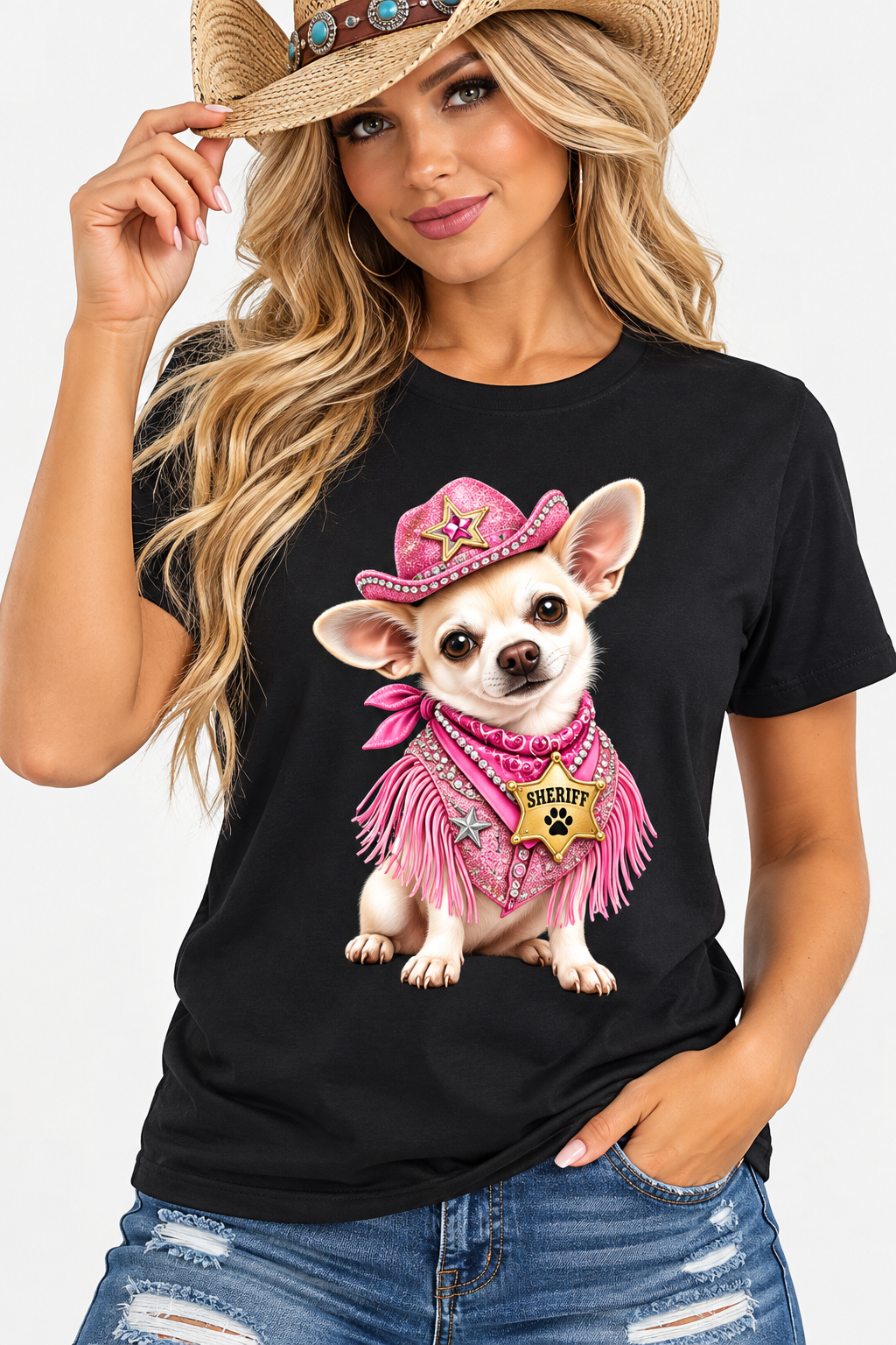 Sheriff Coco –Paw & Order Ladies Tee
