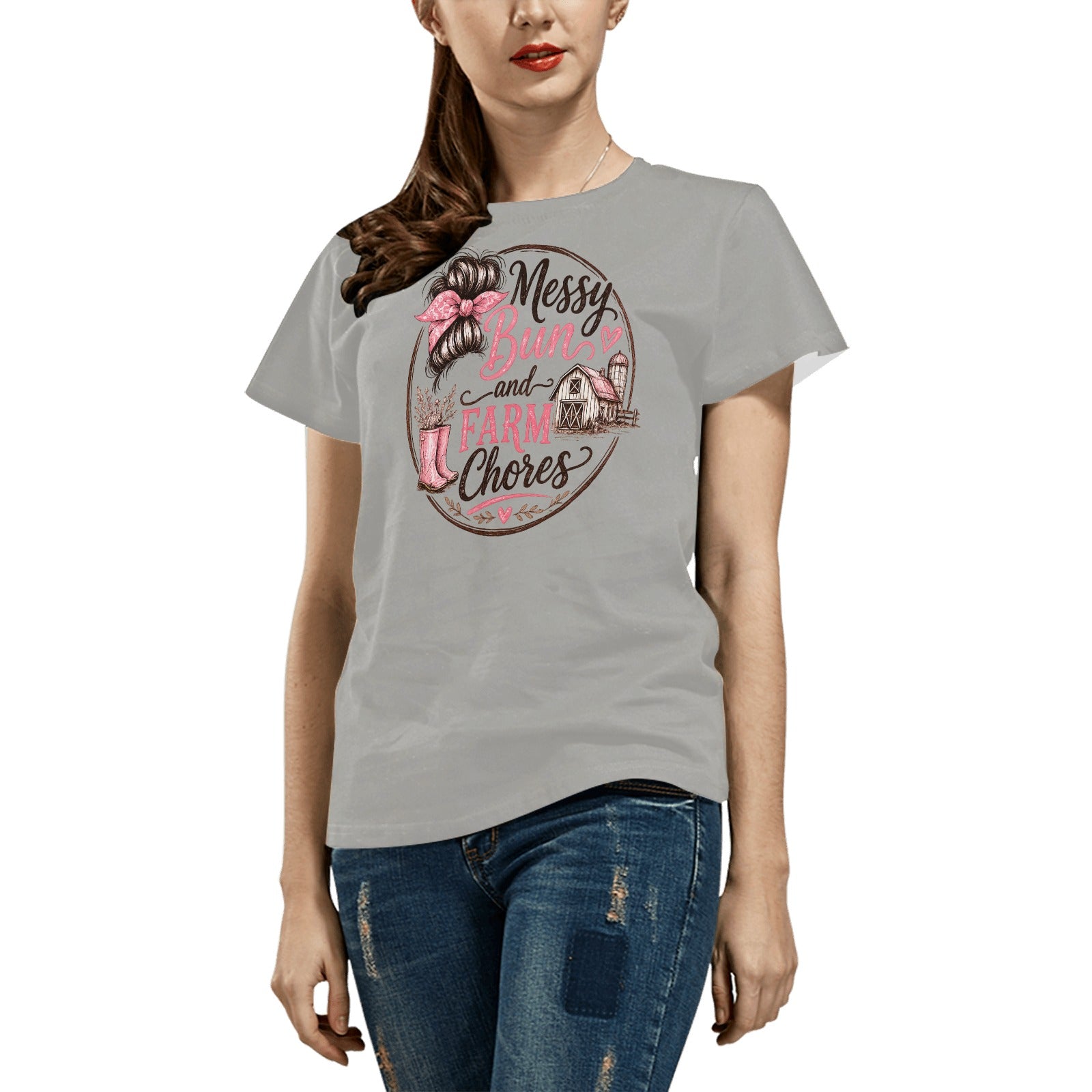 Women's Messy Bun T-shirt