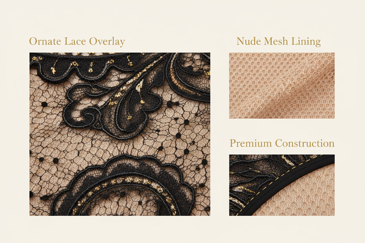 Champagne After Dark — Fabric Detail Chart