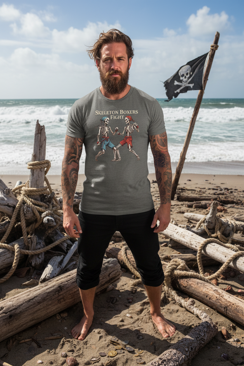 Charcoal Shirt Beach Pirate Vibe