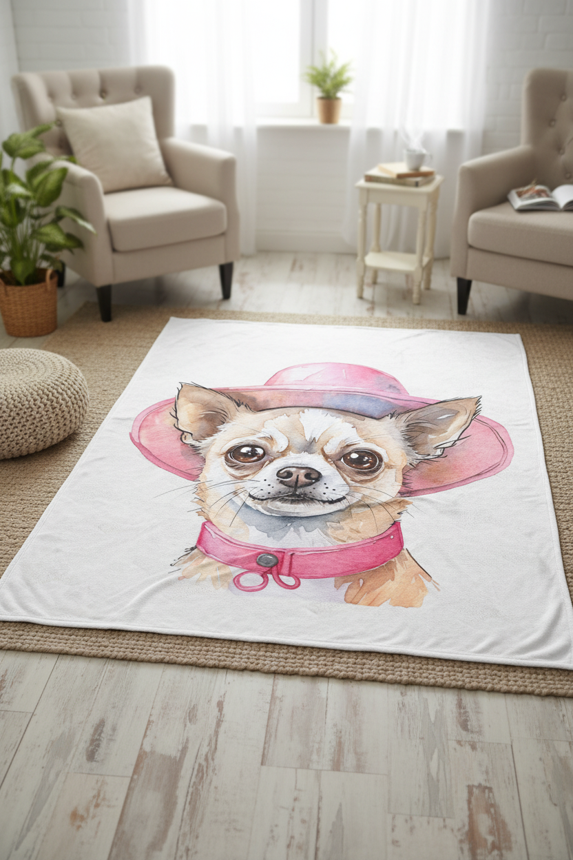 Charming Chihuahua Blanket - Clear Straight Display
