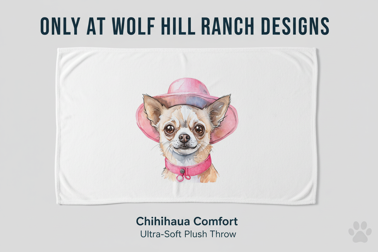 Charming Chihuahua Blanket - Wolf Hill Ranch Designs Banner