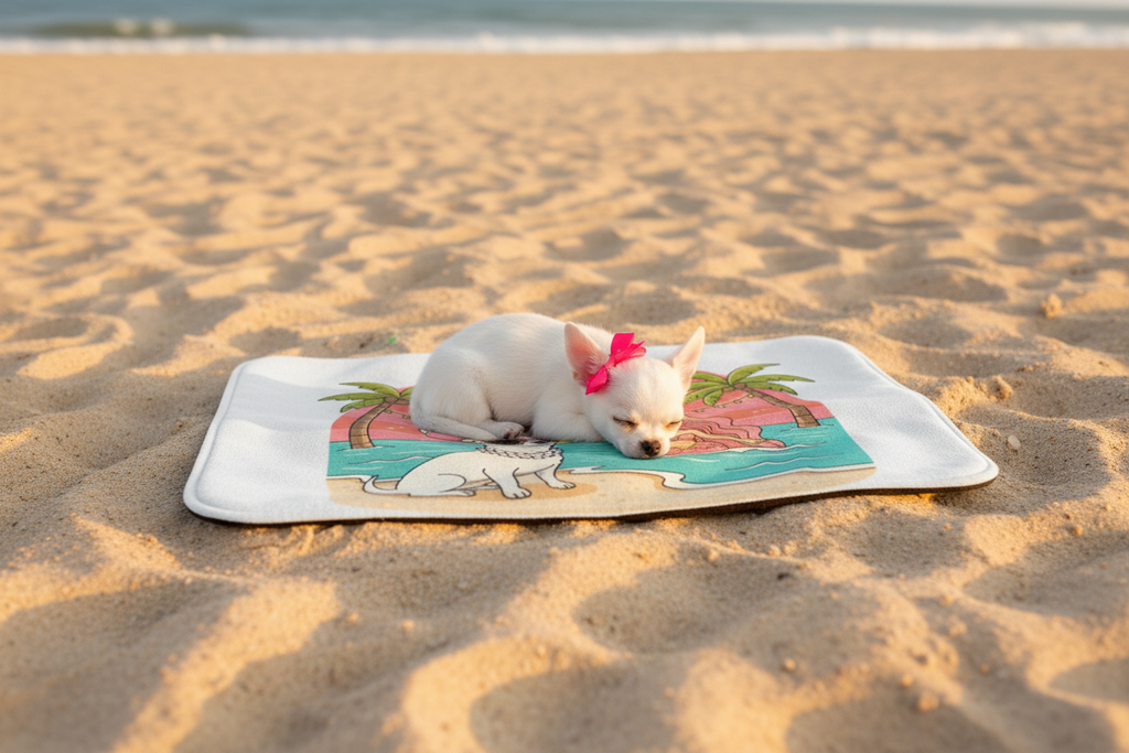 Chihuahua Beach Mat Mockup